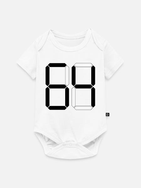 NUMMER 64 Vierundsechzig Geschenk Digital - Baby Premium Kurzarmbody - Weiß
