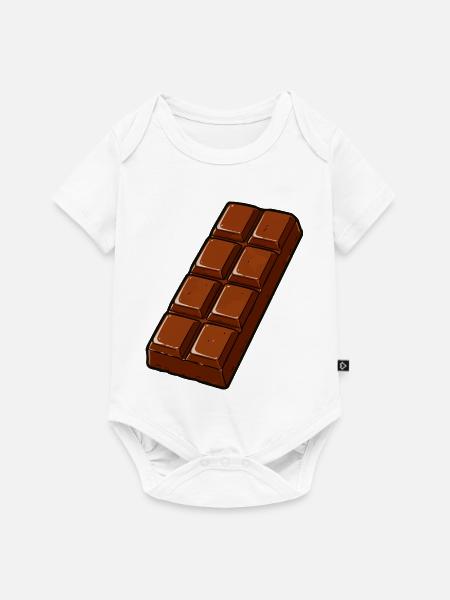Schokoladen-Tafel Cartoon Retro - Baby Premium Kurzarmbody - Weiß