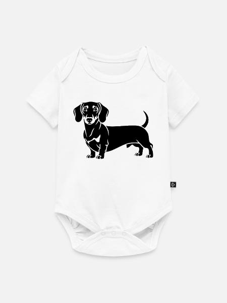 Dackel - Baby Premium Kurzarmbody - Weiß