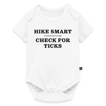 Tick check lyme disease awareness hiking safety - Baby Premium short-sleeve bodysuit - white - Front