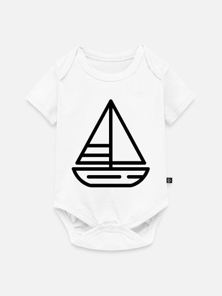 Segelschiff - Baby Premium Kurzarmbody - Weiß