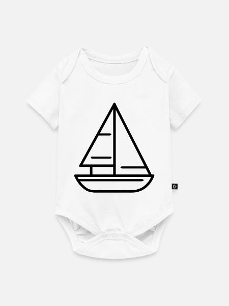 Segelschiff - Baby Premium Kurzarmbody - Weiß
