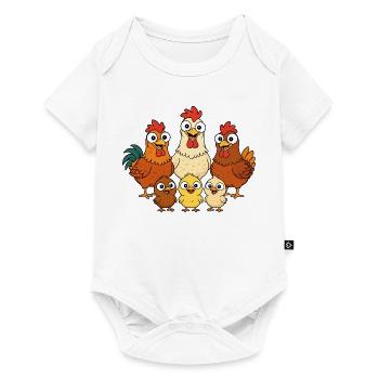 Chickens, roosters and chicks - Baby Premium short-sleeve bodysuit - white - Front