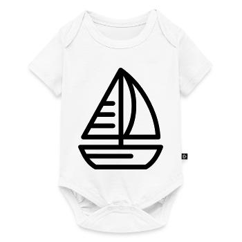 Boot - Baby Premium Kurzarmbody - Weiß - Vorne