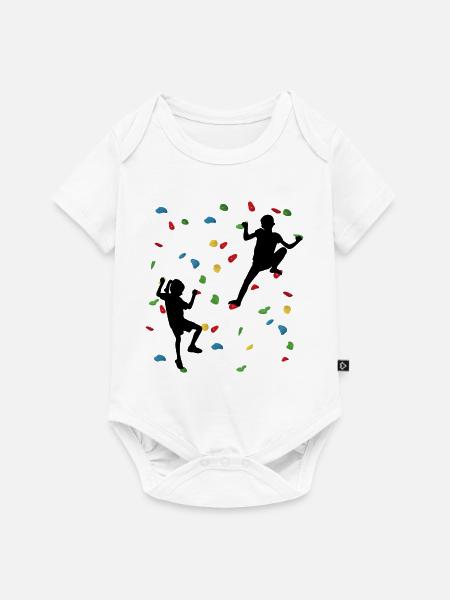 Climbing Wall Kids – Junge Kletterer - Baby Premium Kurzarmbody - Weiß