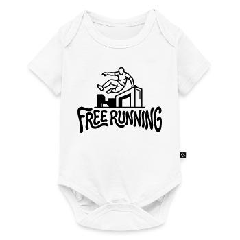 coureur libre - Body à manches courtes Premium Bébé - blanc - Devant