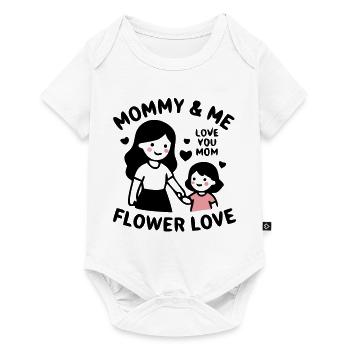Maman et moi Partenaire Regarde Maman Fille - Body à manches courtes Premium Bébé - blanc - Devant