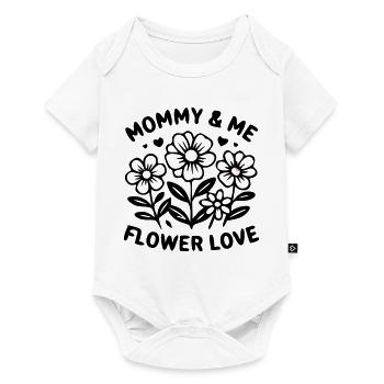 Look fleuri assorti de Maman et moi - Body à manches courtes Premium Bébé - blanc - Devant