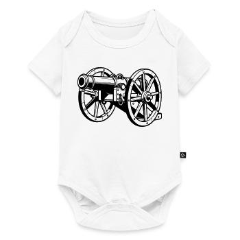 Kanone - Baby Premium Kurzarmbody - Weiß - Vorne