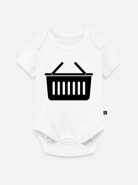 Lebensmittelkorb - Baby Premium Kurzarmbody - Weiß