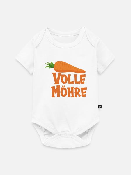 Volle Möhre - Baby Premium Kurzarmbody - Weiß