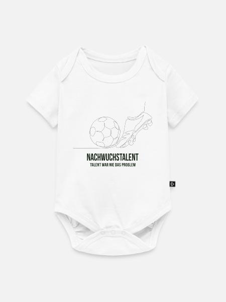 Nachwuchstalent Fußball Spruch Shirt - Baby Premium Kurzarmbody - Weiß