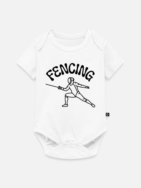 Fechten - Baby Premium Kurzarmbody - Weiß
