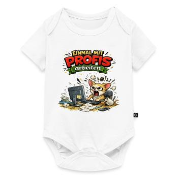 Einmal mit Profis arbeiten - Arbeit Handwerk - Baby Premium Kurzarmbody - Weiß - Vorne