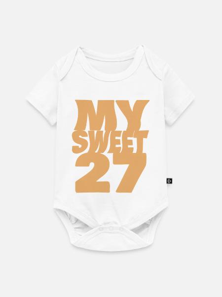 Suess 27 - Baby Premium Kurzarmbody - Weiß