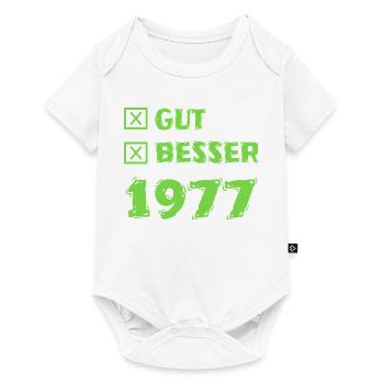 1977 - Baby Premium Kurzarmbody - Weiß - Vorne