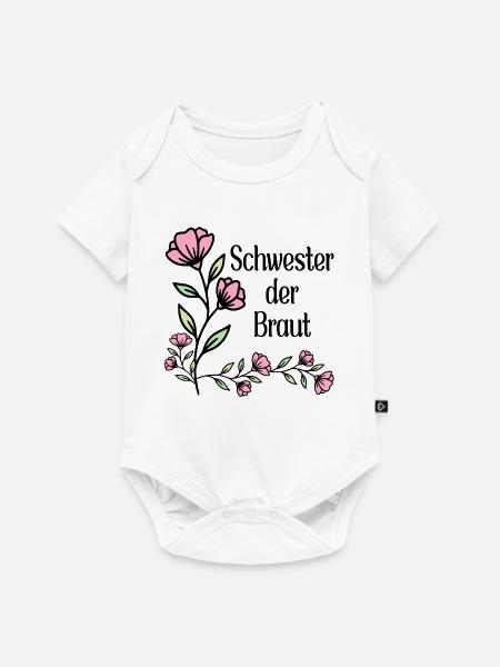 Schwester der Braut - Baby Premium Kurzarmbody - Weiß