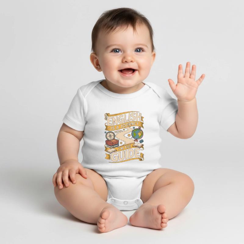 Enseignant d’anglais langue seconde anglais est un parcours Je suis enseignant en langue seconde langue seconde Body à manches courtes Premium Bébé