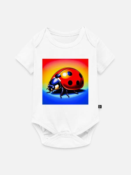 Marienkäfer - Baby Premium Kurzarmbody - Weiß