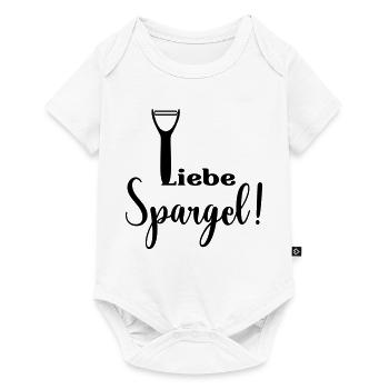 Liebe Spargel Gemüseschäler - Baby Premium Kurzarmbody - Weiß - Vorne