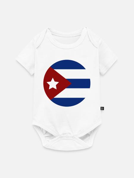 Kuba-Flagge - Baby Premium Kurzarmbody - Weiß