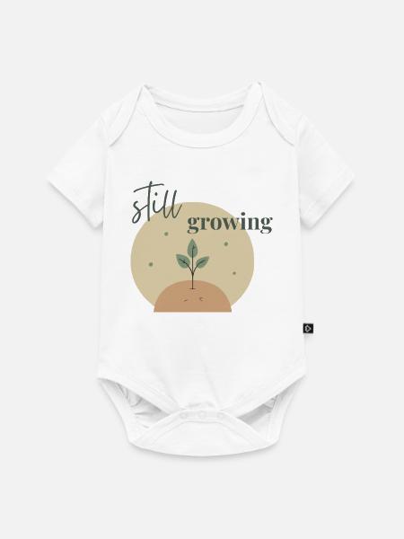 Still Growing: Pflanze aus Erde - Baby Premium Kurzarmbody - Weiß