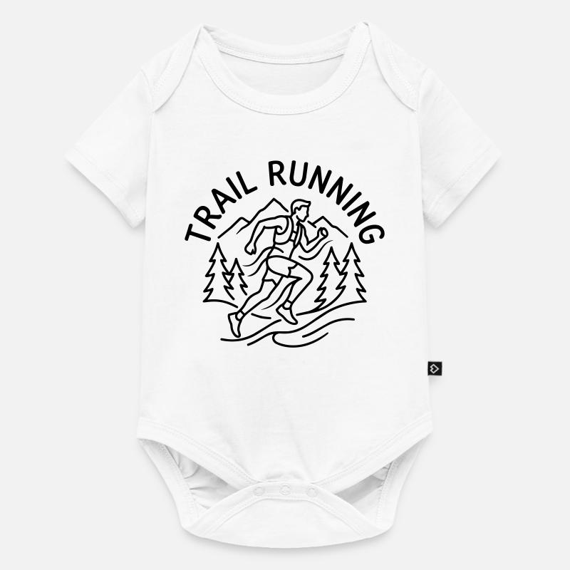 trail running - Baby Premium short-sleeve bodysuit - white
