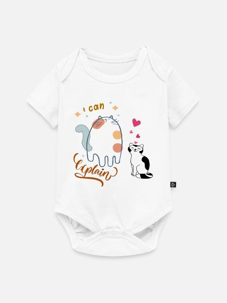 Ich kann erklären  - Baby Premium Kurzarmbody - Weiß