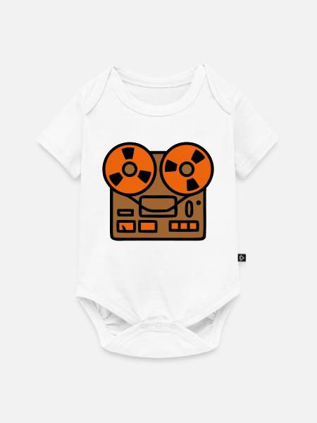 Tonbandgerät Audio Podcast Studio - Baby Premium Kurzarmbody - Weiß