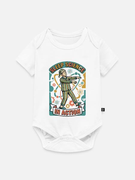 Schlafforschung aktiv | Schlafwandeln - Baby Premium Kurzarmbody - Weiß