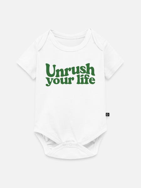 Entschleunigen | Slow Living Achtsamkeit - Baby Premium Kurzarmbody - Weiß