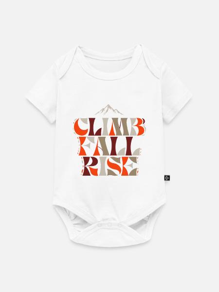 Retro Mountain Climb - Baby Premium Kurzarmbody - Weiß