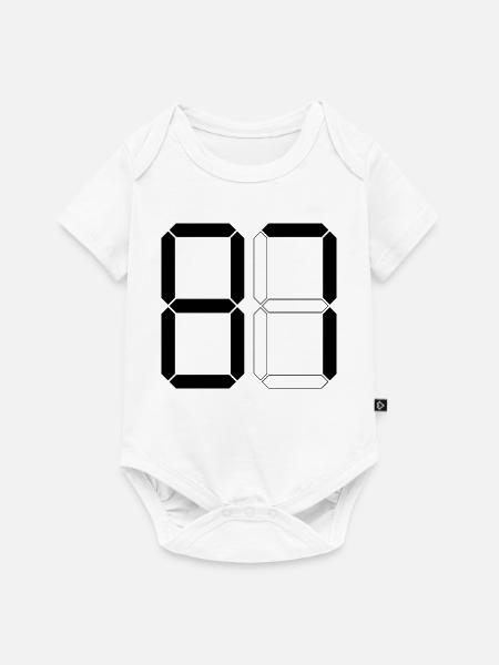 NUMMER 87 Siebenundachtzig Geschenk Digital - Baby Premium Kurzarmbody - Weiß