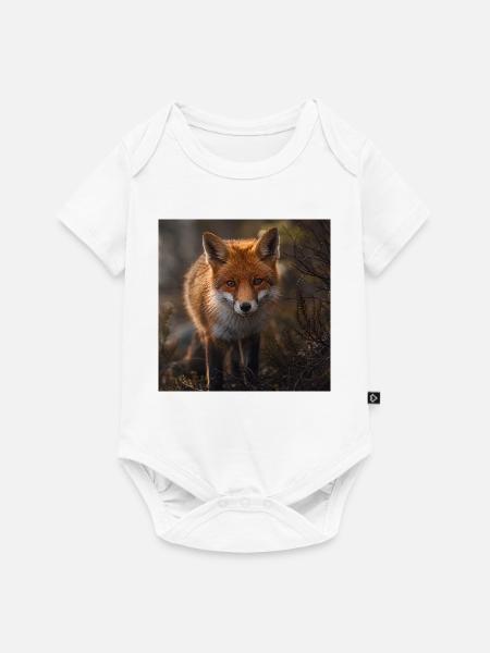 Fuchs in einer Waldlichtung - Baby Premium Kurzarmbody - Weiß