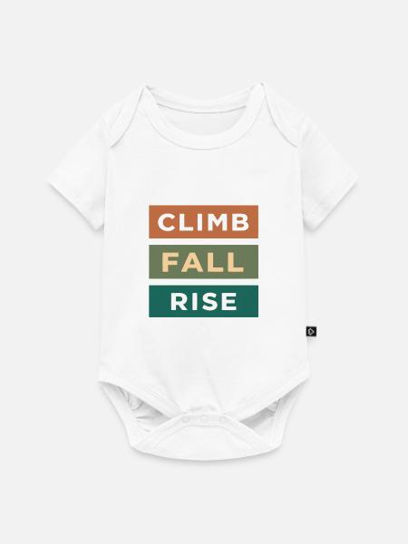 Aufstieg, Fall, Aufstieg, Klettern & Berge - Baby Premium Kurzarmbody - Weiß