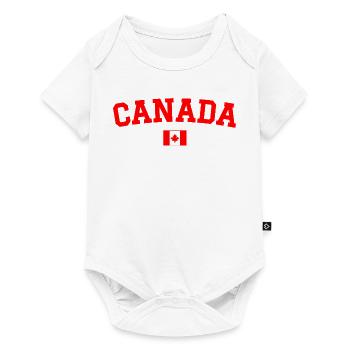 Drapeau du Canada Rouge - Body à manches courtes Premium Bébé - blanc - Devant