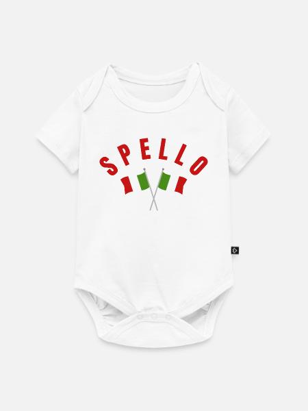 Spello Italienische Flaggen - Baby Premium Kurzarmbody - Weiß