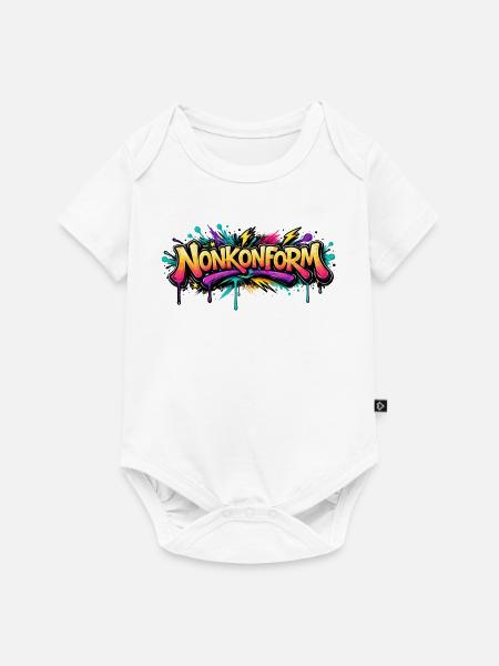 Nonkonform Graffiti - Baby Premium Kurzarmbody - Weiß