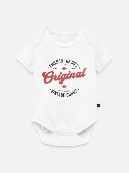 Kind der 90er - Baby Premium Kurzarmbody - Weiß