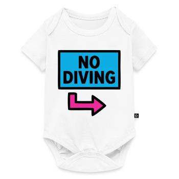 No Diving Sign Pool Retro - Baby Premium short-sleeve bodysuit - white - Front