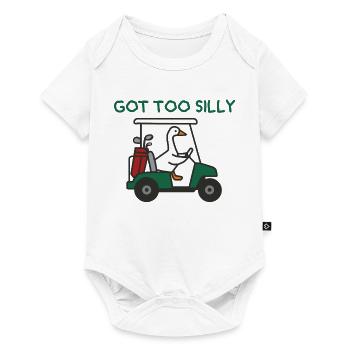 Goose in golf cart - Baby Premium short-sleeve bodysuit - white - Front
