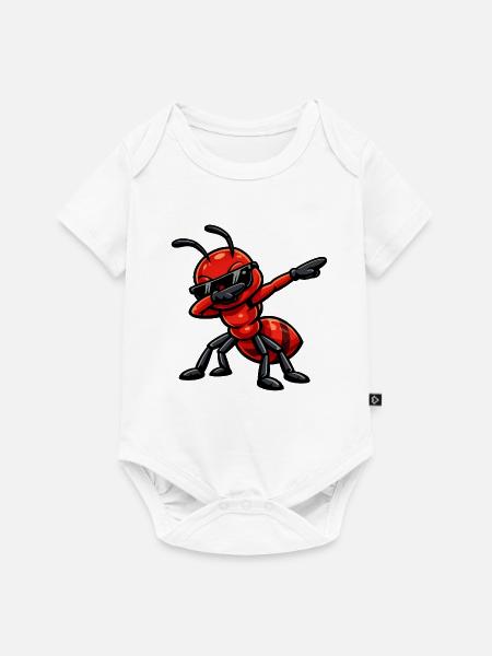 Dabbing Ameise - Baby Premium Kurzarmbody - Weiß