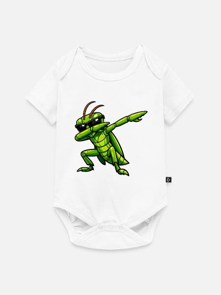 Dabbing Grashüpfer - Baby Premium Kurzarmbody - Weiß