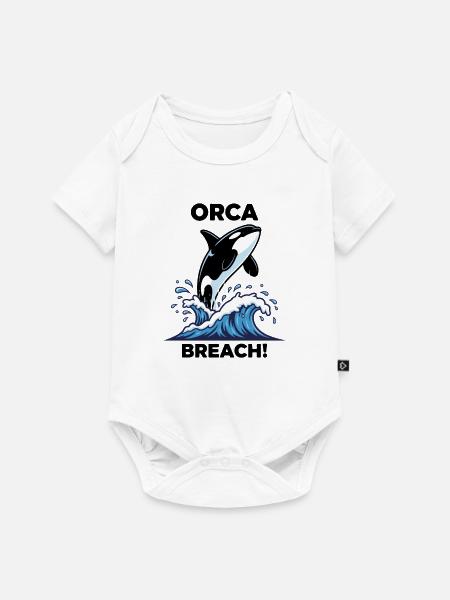 Schwertwal-Durchbruch-Seeorca - Baby Premium Kurzarmbody - Weiß