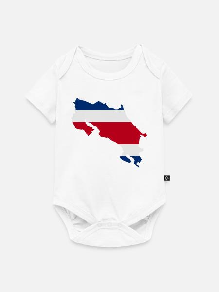 Costa Rica-Karte - Baby Premium Kurzarmbody - Weiß