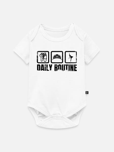 Ballett Tänzerin Tägliche Routine - Baby Premium Kurzarmbody - Weiß
