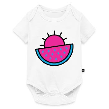 Watermelon Sun 90s Pop Art - Baby Premium short-sleeve bodysuit - white - Front