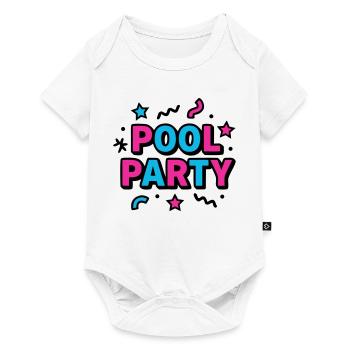 Pool Party 90s Lettering - Baby Premium short-sleeve bodysuit - white - Front