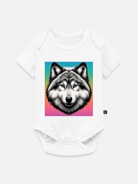 Wolf - Baby Premium Kurzarmbody - Weiß