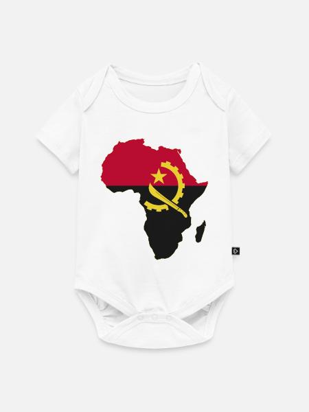 Angola Flagge Afrika used - Baby Premium Kurzarmbody - Weiß